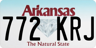 AR license plate 772KRJ