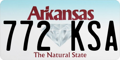 AR license plate 772KSA