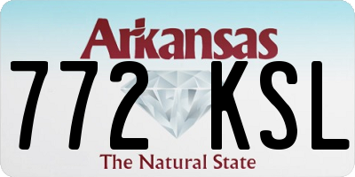 AR license plate 772KSL