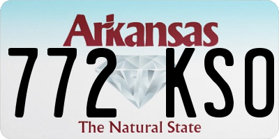 AR license plate 772KSO