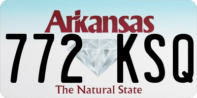 AR license plate 772KSQ