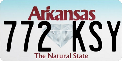 AR license plate 772KSY