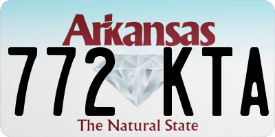 AR license plate 772KTA