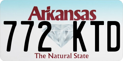 AR license plate 772KTD