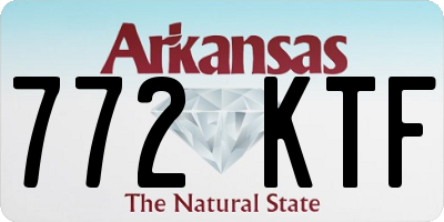 AR license plate 772KTF