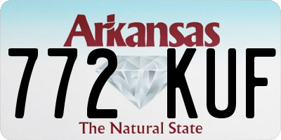 AR license plate 772KUF