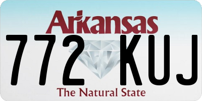 AR license plate 772KUJ