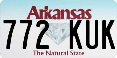 AR license plate 772KUK