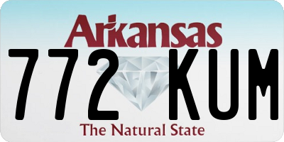 AR license plate 772KUM