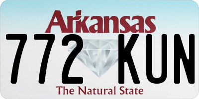 AR license plate 772KUN