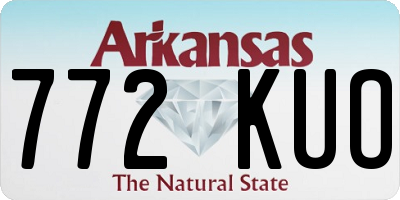 AR license plate 772KUO