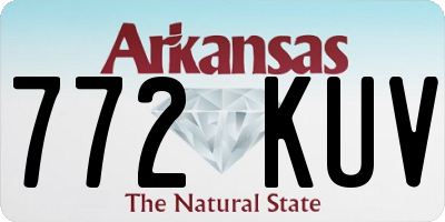 AR license plate 772KUV