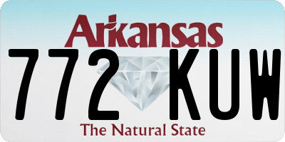 AR license plate 772KUW