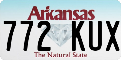 AR license plate 772KUX