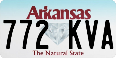 AR license plate 772KVA
