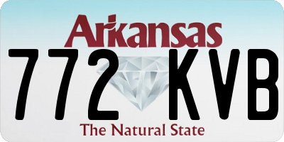 AR license plate 772KVB