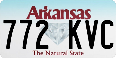 AR license plate 772KVC
