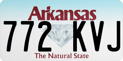 AR license plate 772KVJ