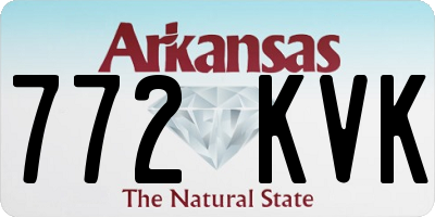 AR license plate 772KVK