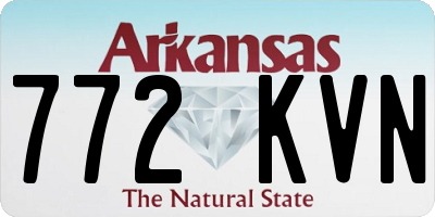 AR license plate 772KVN