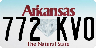 AR license plate 772KVO