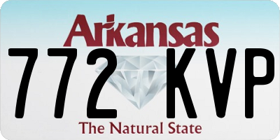 AR license plate 772KVP