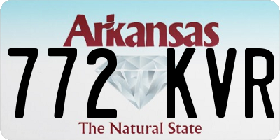 AR license plate 772KVR