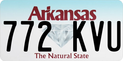 AR license plate 772KVU