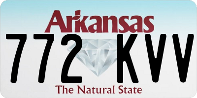 AR license plate 772KVV
