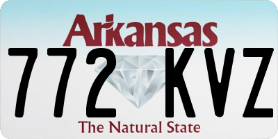 AR license plate 772KVZ