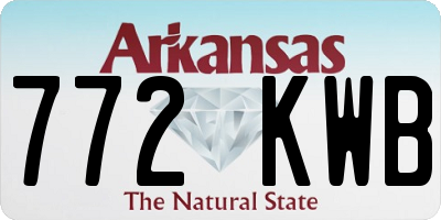 AR license plate 772KWB