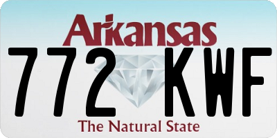 AR license plate 772KWF