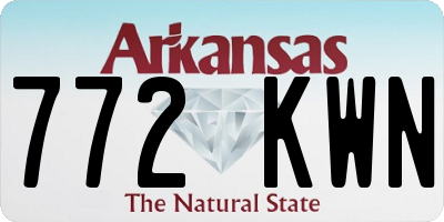 AR license plate 772KWN