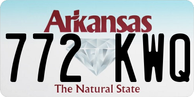 AR license plate 772KWQ