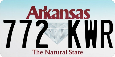 AR license plate 772KWR