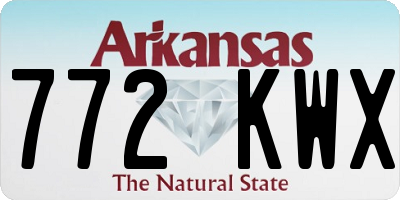AR license plate 772KWX