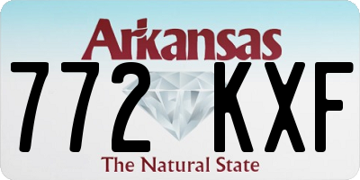 AR license plate 772KXF