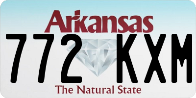 AR license plate 772KXM