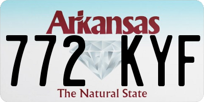 AR license plate 772KYF