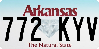 AR license plate 772KYV