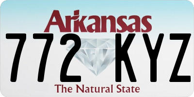 AR license plate 772KYZ