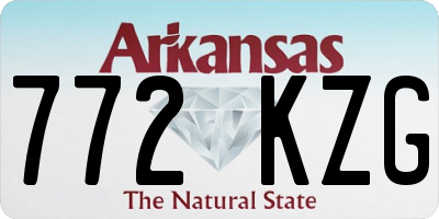 AR license plate 772KZG
