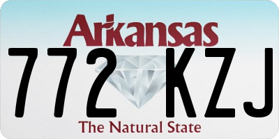 AR license plate 772KZJ