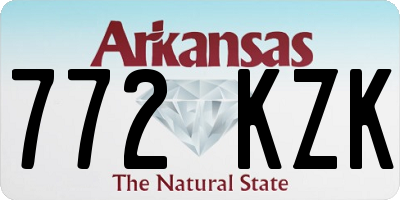 AR license plate 772KZK