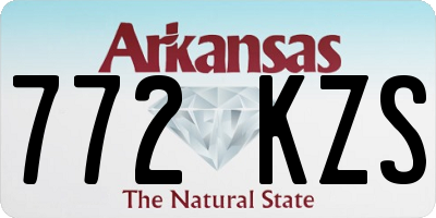 AR license plate 772KZS