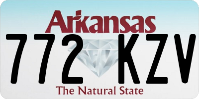 AR license plate 772KZV