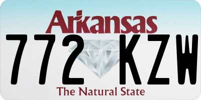 AR license plate 772KZW
