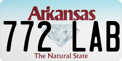 AR license plate 772LAB
