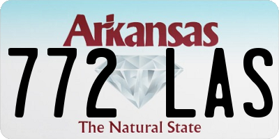 AR license plate 772LAS