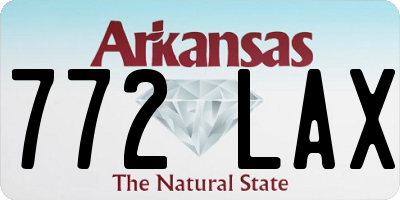 AR license plate 772LAX